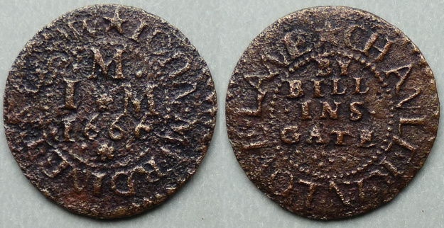 Love Lane, John Murdine 1666 farthing